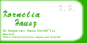 kornelia hausz business card